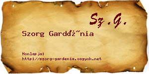 Szorg Gardénia névjegykártya